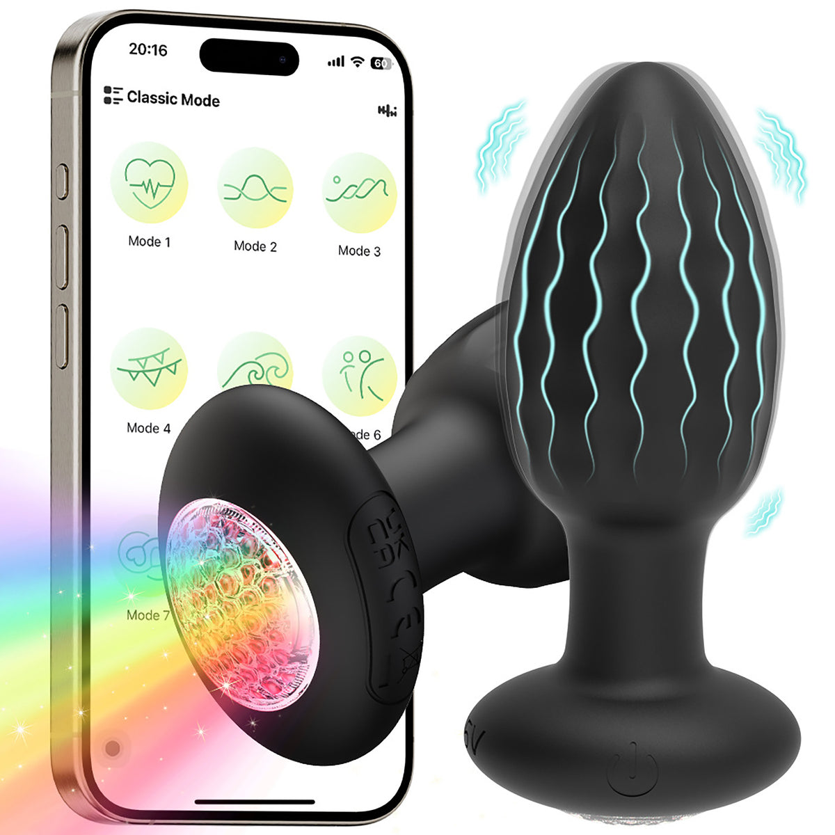 Glowing Vibrating Anal Plug - FGGS