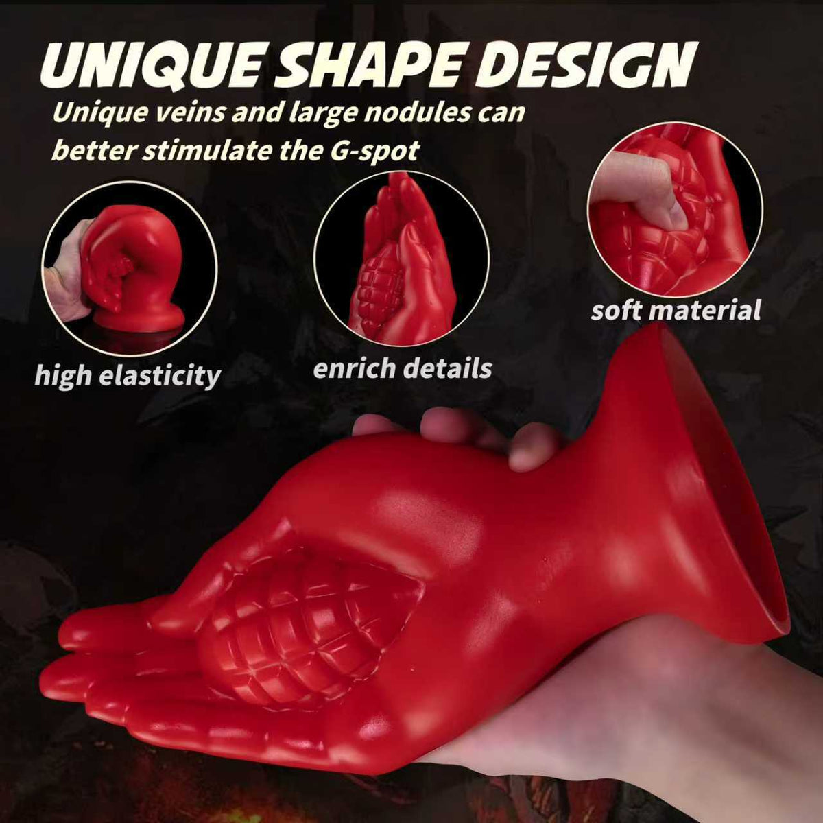 Red Fist Dildo Anal Plug with Suction Cup - ShouLei