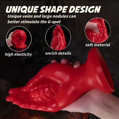 Red Fist Dildo Anal Plug with Suction Cup - ShouLei