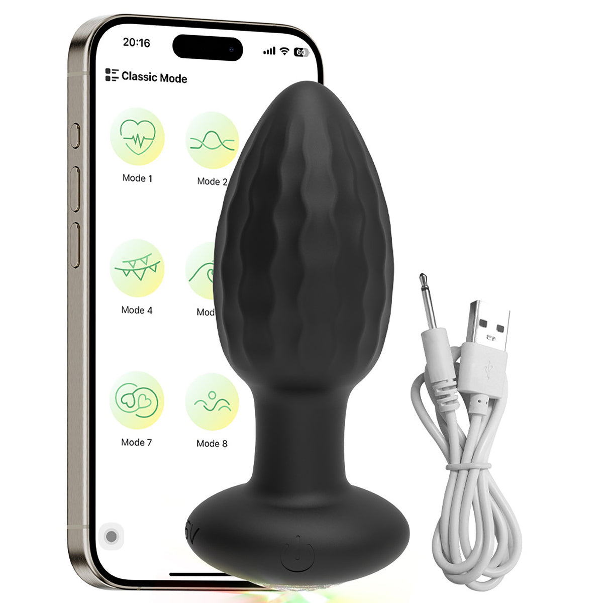 Glowing Vibrating Anal Plug - FGGS